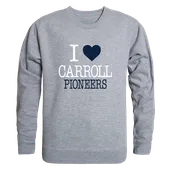 W Republic I Love Crewneck Carroll University Pioneers 552-508