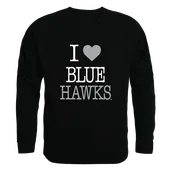 W Republic I Love Crewneck Dickinson State Blue Hawks 552-514