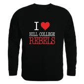 W Republic I Love Crewneck Hill College Rebels 552-523