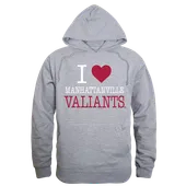 W Republic I Love Hoodie Manhattanville College Valiants 553-454