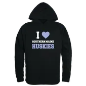 W Republic I Love Hoodie Southern Maine Huskies 553-459