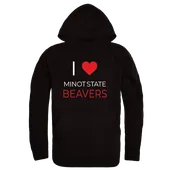 W Republic I Love Hoodie Minot State Beavers 553-467