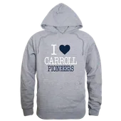 W Republic I Love Hoodie Carroll University Pioneers 553-508