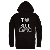 W Republic I Love Hoodie Dickinson State Blue Hawks 553-514