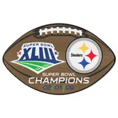 Fan Mats Pittsburgh Steelers Football Rug - 20.5In. X 32.5In., 2009 Super Bowl Xliii Champions