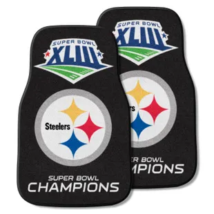 Pittsburgh Steelers 2 Piece Embroidered Car Mat Set