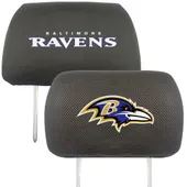 Fan Mats Baltimore Ravens Embroidered Head Rest Cover Set - 2 Pieces