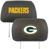 Fan Mats Green Bay Packers Embroidered Head Rest Cover Set - 2 Pieces