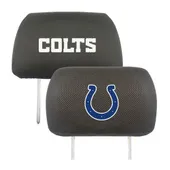 Fan Mats Indianapolis Colts Embroidered Head Rest Cover Set - 2 Pieces