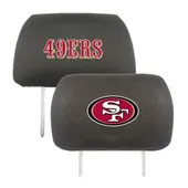 Fan Mats San Francisco 49Ers Embroidered Head Rest Cover Set - 2 Pieces