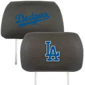 Fan Mats Los Angeles Dodgers Embroidered Head Rest Cover Set - 2 Pieces