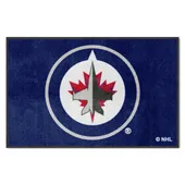 Fan Mats Winnipeg Jets 4X6 High-Traffic Mat With Durable Rubber Backing - Landscape Orientation