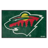 Fan Mats Minnesota Wild 4X6 High-Traffic Mat With Durable Rubber Backing - Landscape Orientation