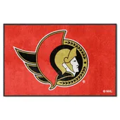 Fan Mats Ottawa Senators 4X6 High-Traffic Mat With Durable Rubber Backing - Landscape Orientation