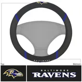 Fan Mats Baltimore Ravens Embroidered Steering Wheel Cover