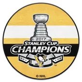 Fan Mats Pittsburgh Penguins Hockey Puck Rug - 27In. Diameter, 2017 Nhl Stanley Cup Champions