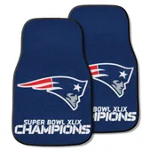 Fan Mats New England Patriots Front Carpet Car Mat Set - 2 Pieces, 2015 Super Bowl Xlix Champions