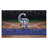 Fan Mats Colorado Rockies Rubber Door Mat - 18In. X 30In.