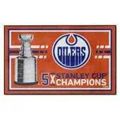 Fan Mats Edmonton Oilers Dynasty 4Ft. X 6Ft. Plush Area Rug