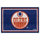 Fan Mats Nhlretro Edmonton Oilers 5Ft. X 8 Ft. Plush Area Rug