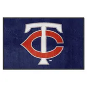 Fan Mats Minnesota Twins 4X6 High-Traffic Mat With Durable Rubber Backing - Landscape Orientation