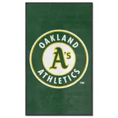 Fan Mats Oakland Athletics 3X5 High-Traffic Mat With Durable Rubber Backing - Portrait Orientation