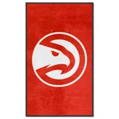 Fan Mats Atlanta Hawks 3X5 High-Traffic Mat With Durable Rubber Backing - Portrait Orientation