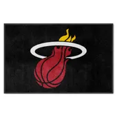 Fan Mats Miami Heat 4X6 High-Traffic Mat With Durable Rubber Backing - Landscape Orientation