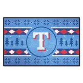 Fan Mats Texas Rangers Holiday Sweater Starter Mat Accent Rug - 19In. X 30In.