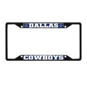 Fan Mats Dallas Cowboys Metal License Plate Frame Black Finish