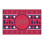 Fan Mats Minnesota Twins Holiday Sweater Starter Mat Accent Rug - 19In. X 30In.