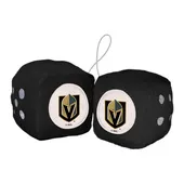 Fan Mats Vegas Golden Knights Team Color Fuzzy Dice Decor 3" Set