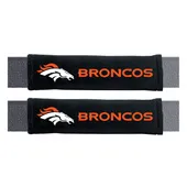 Fan Mats Denver Broncos Embroidered Seatbelt Pad - 2 Pieces