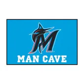 Fan Mats Miami Marlins Man Cave Starter Mat Accent Rug - 19In. X 30In.