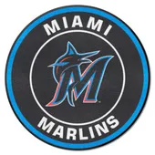 Fan Mats Miami Marlins Roundel Rug - 27In. Diameter