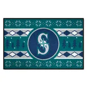 Fan Mats Seattle Mariners Holiday Sweater Starter Mat Accent Rug - 19In. X 30In.