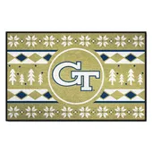 Fan Mats Georgia Tech Yellow Jackets Holiday Sweater Starter Mat Accent Rug - 19In. X 30In.