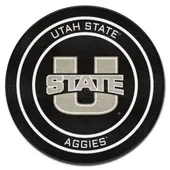 Fan Mats Utah State Hockey Puck Rug - 27In. Diameter