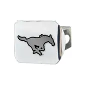 Fan Mats Smu Mustangs Chrome Metal Hitch Cover With Chrome Metal 3D Emblem