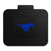 Fan Mats Smu Mustangs Back Seat Car Utility Mat - 14In. X 17In., Blue Mustang