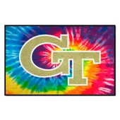 Fan Mats Georgia Tech Yellow Jackets Tie Dye Starter Mat Accent Rug - 19In. X 30In.