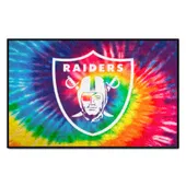 Fan Mats Las Vegas Raiders Tie Dye Starter Mat Accent Rug - 19In. X 30In.