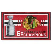 Fan Mats Chicago Blackhawks Dynasty 3Ft. X 5Ft. Plush Area Rug