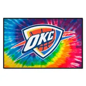 Fan Mats Oklahoma City Thunder Tie Dye Starter Mat Accent Rug - 19In. X 30In.