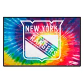 Fan Mats New York Rangers Tie Dye Starter Mat Accent Rug - 19In. X 30In.