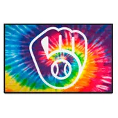 Fan Mats Milwaukee Brewers Tie Dye Starter Mat Accent Rug - 19In. X 30In.