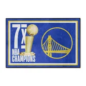 Fan Mats Golden State Warriors Dynasty 4Ft. X 6Ft. Plush Area Rug