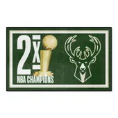 Fan Mats Milwaukee Bucks Dynasty 3Ft. X 5Ft. Plush Area Rug