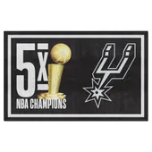 Fan Mats San Antonio Spurs Dynasty 5Ft. X 8Ft. Plush Area Rug