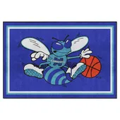 Fan Mats Nba Retro Charlotte Hornets 5Ft. X 8 Ft. Plush Area Rug